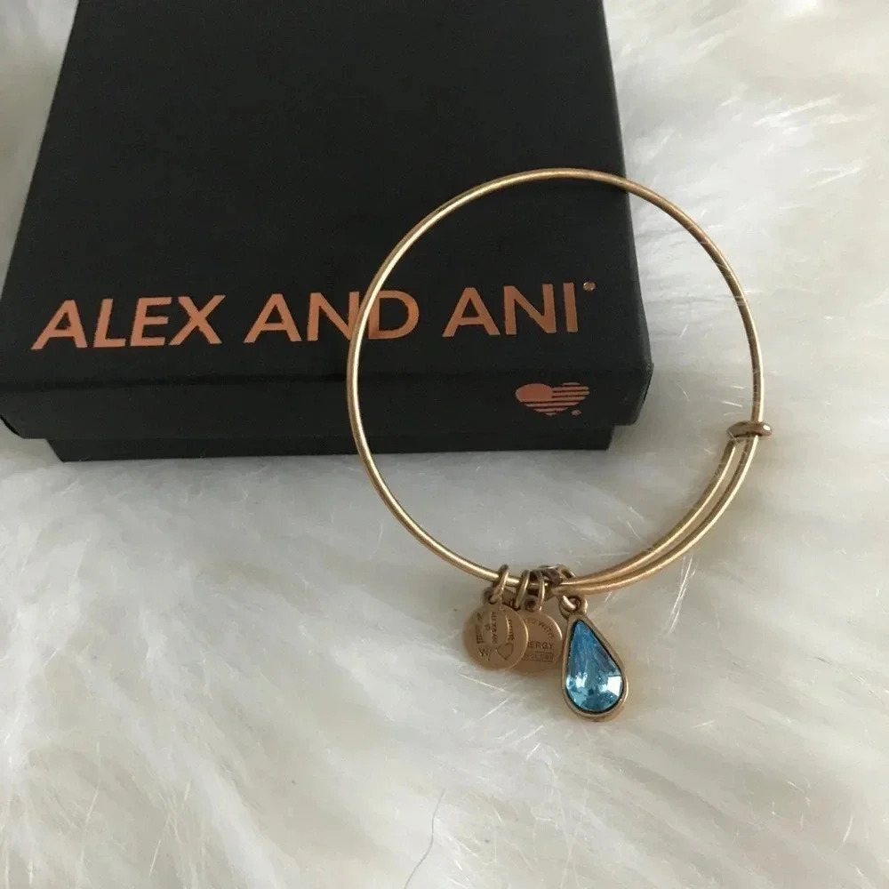 Alex & Ani December teardrop Birthstone Bracelet